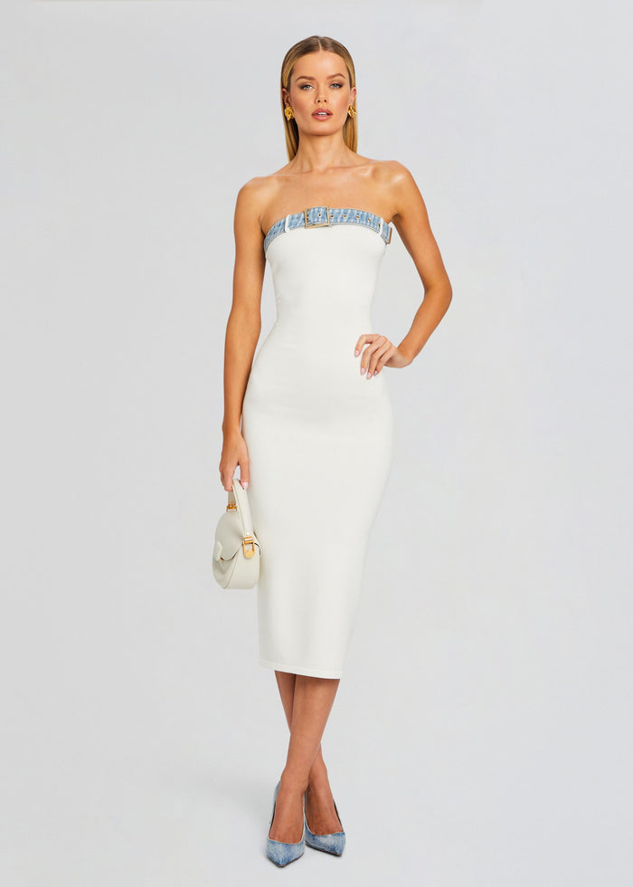 Blanche Knit Denim Dress