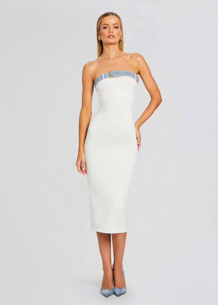 Blanche Knit Denim Dress