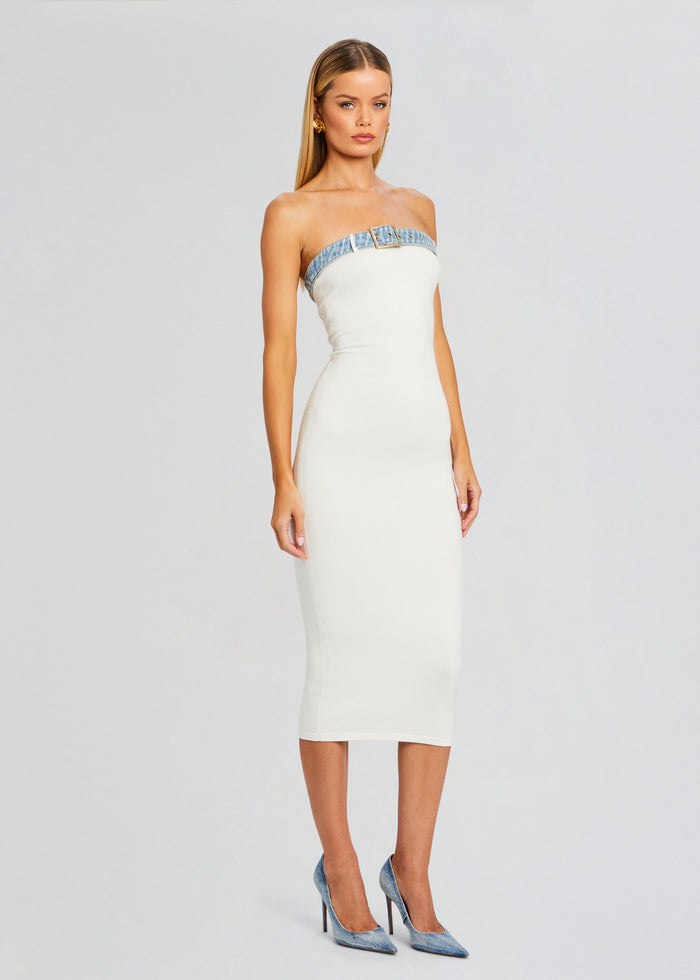 Blanche Knit Denim Dress