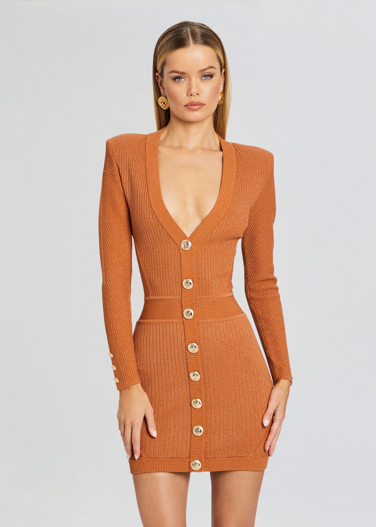 Zem Metallic Rib Knit Dress – Retrofete