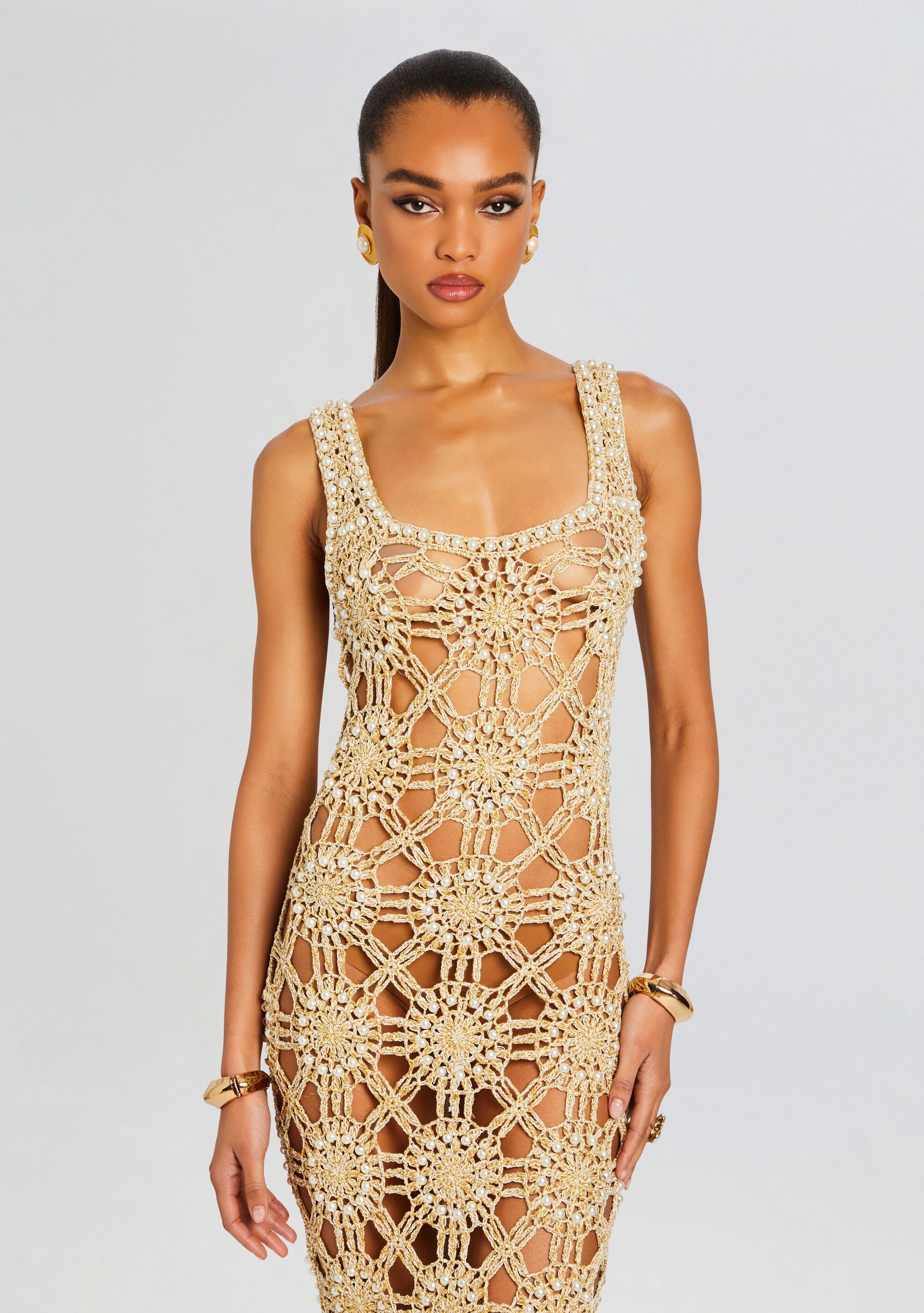 Saffron Knit Crochet Dress