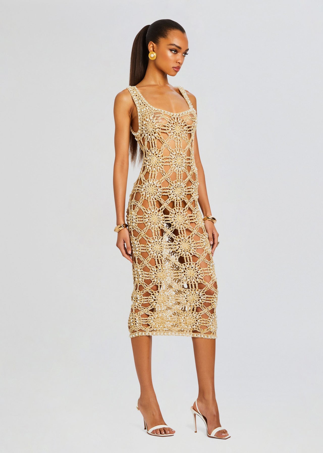 Saffron Knit Crochet Dress Retrofete Saffron Knit Crochet Dress Retrofete