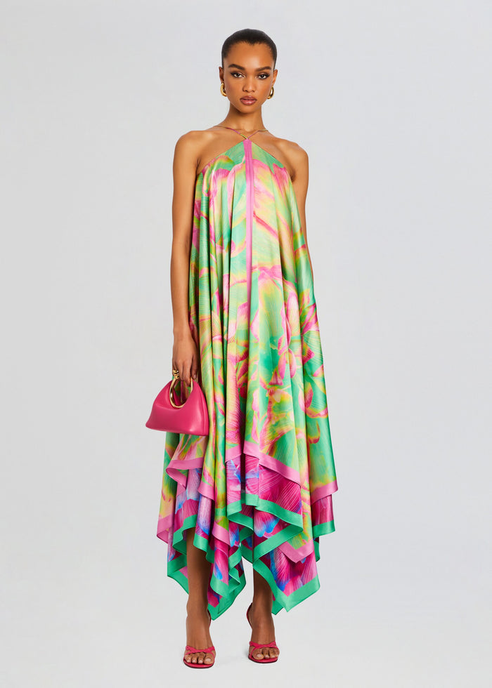 Sangria Silk Dress