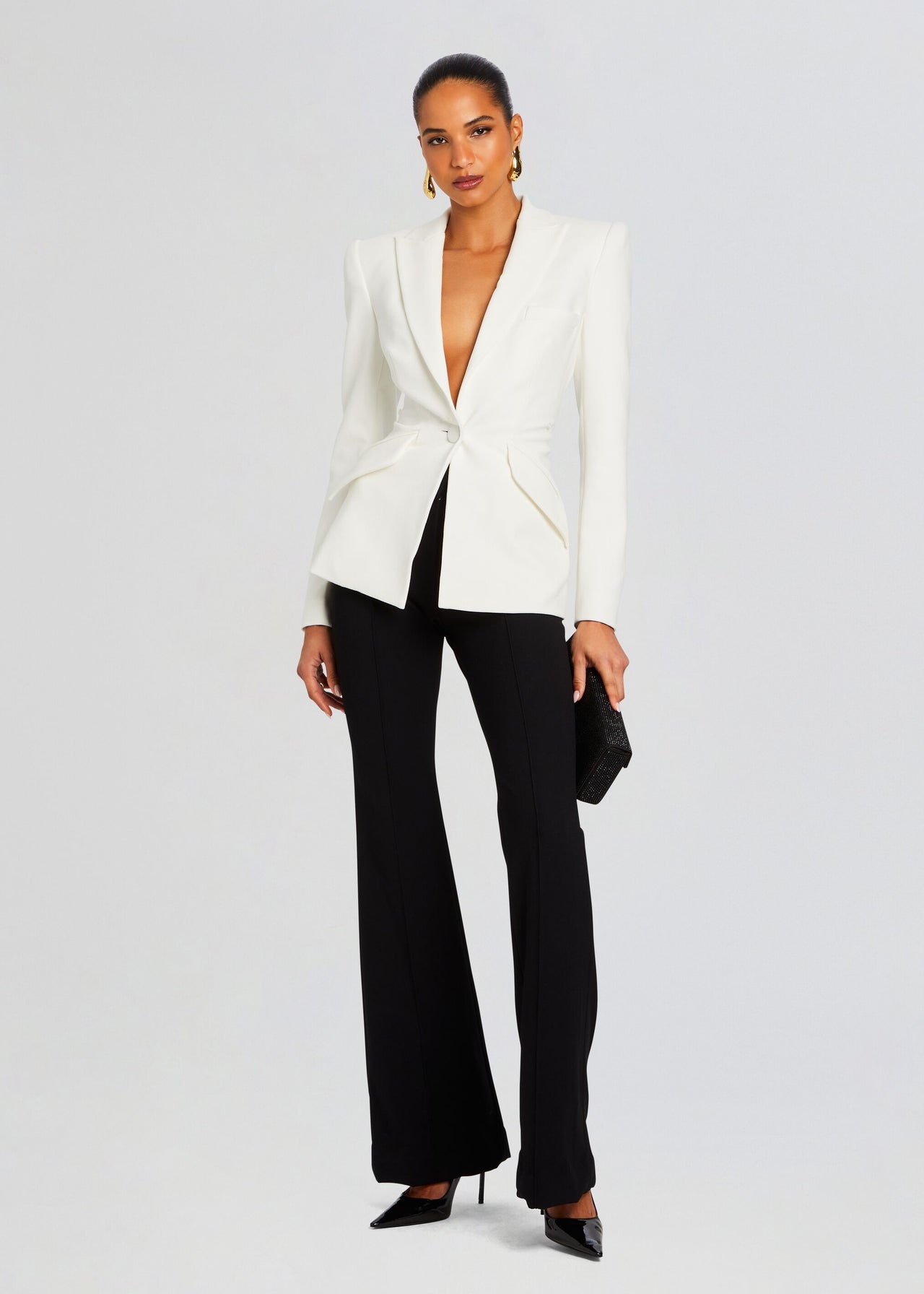 Lizzy Low Rise Flared Trousers – Retrofete