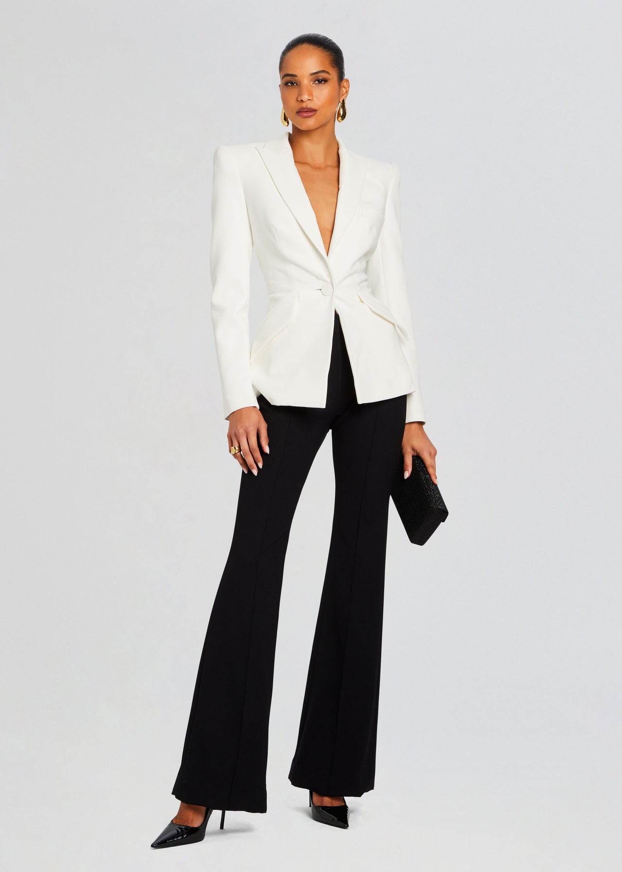 Lizzy High Waist Trousers In Blue