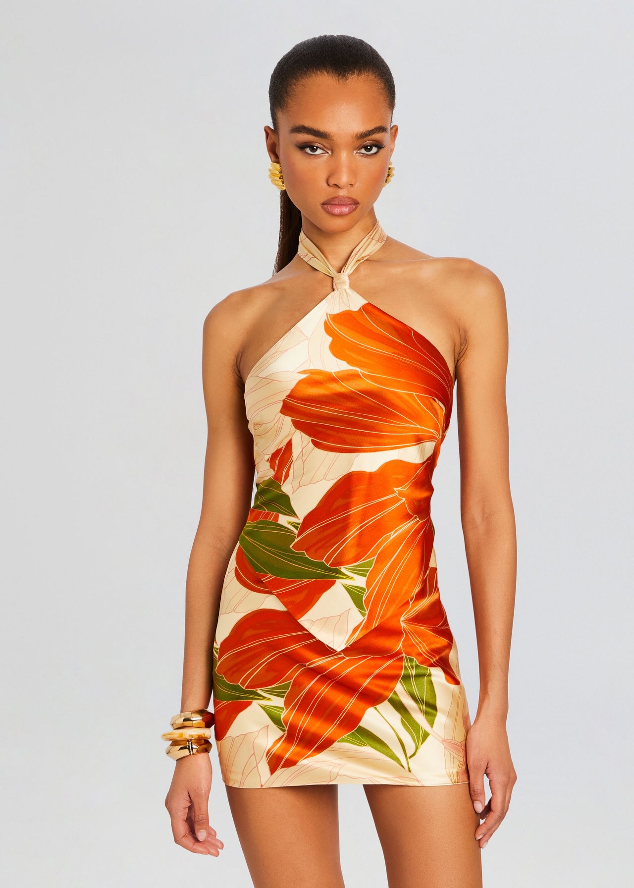 retrofete satin dress Halter Styles Retrofete
