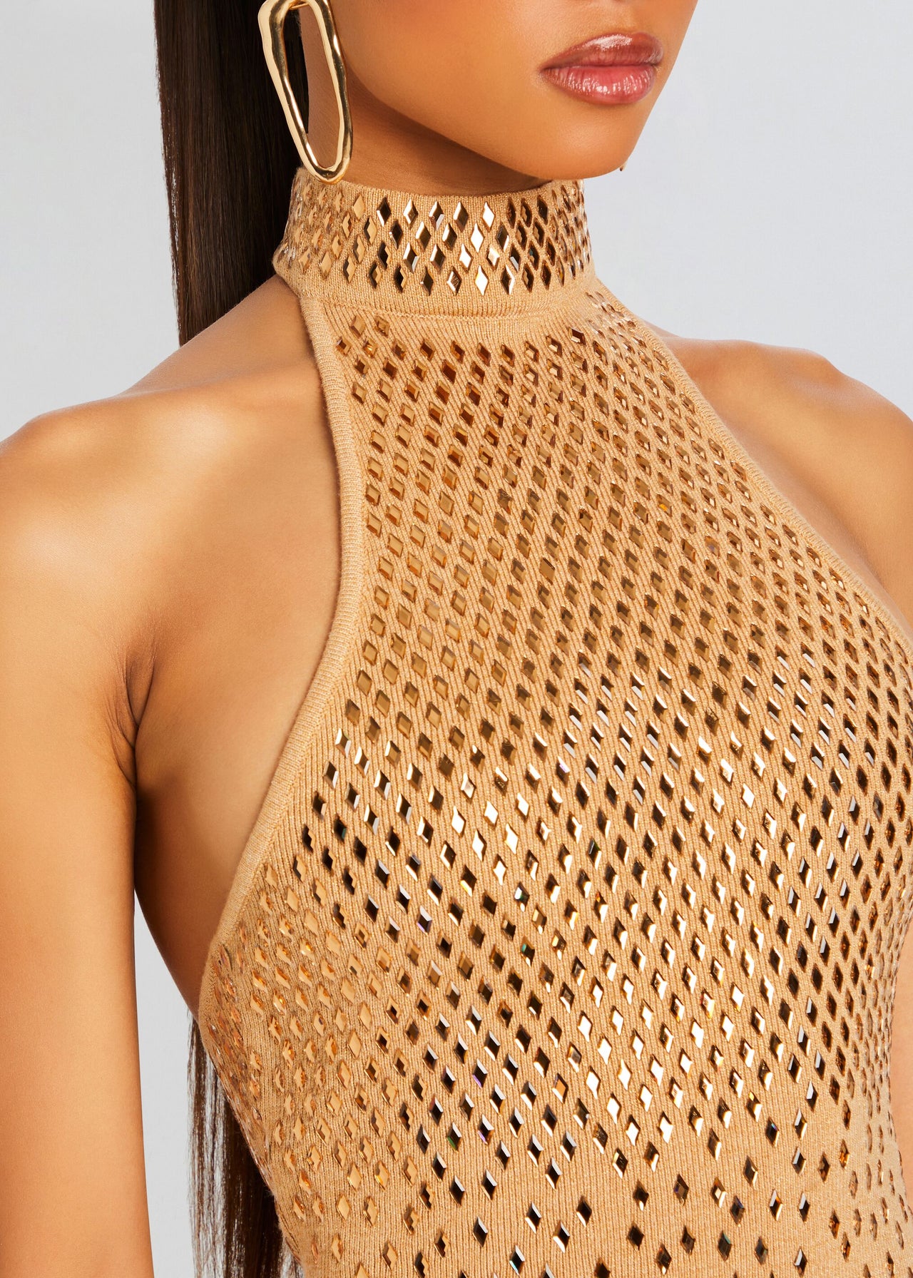 bindi mini dress Bindi Embellished Knit Dress – Retrofete