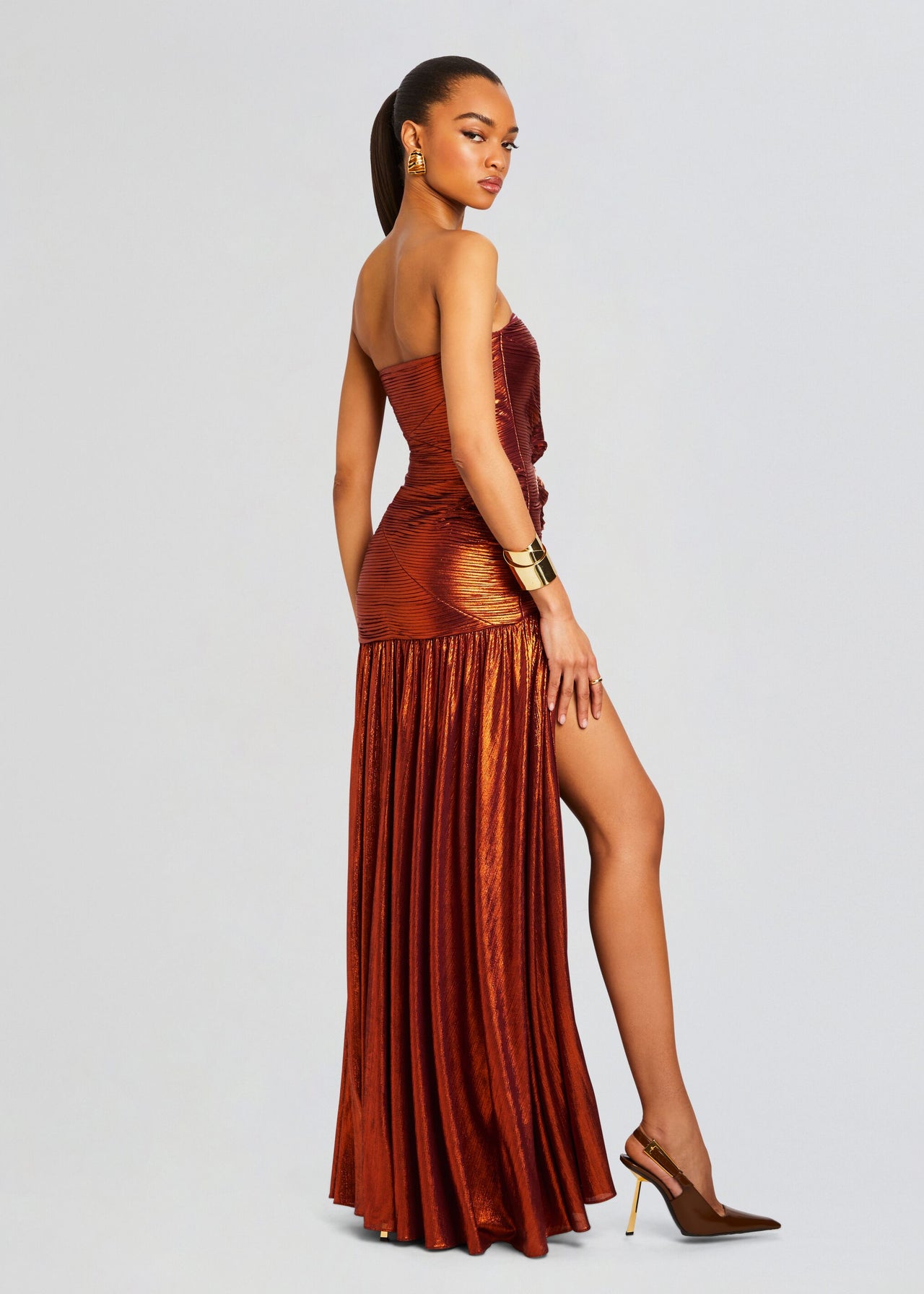 Strapless Rust Dress | Brown Chantal Dress Strapless Rust Dress | Brown Chantal Dress