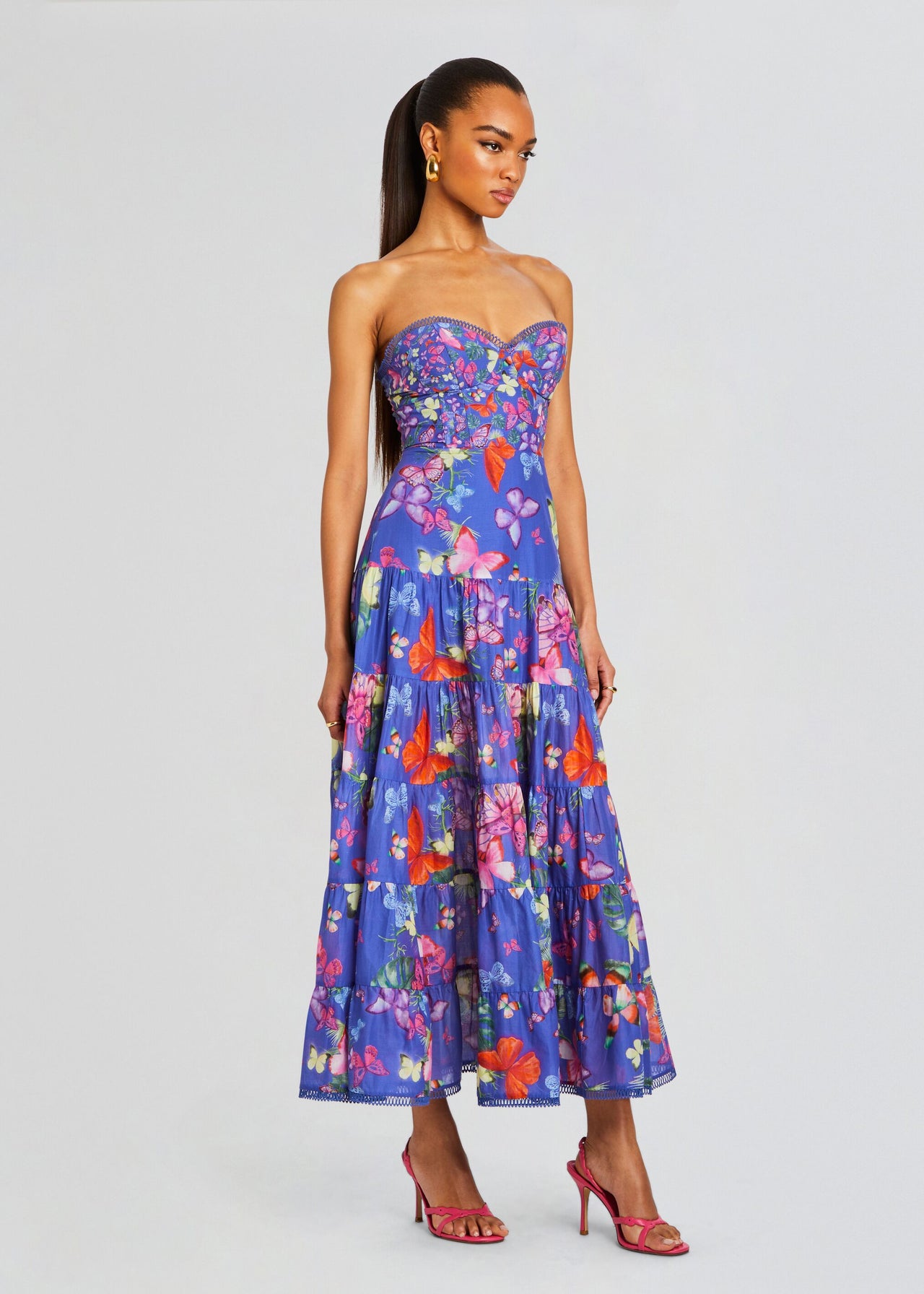 strapless open back dress WILL YOU TAKE THIS ROSE SATIN MINI DRESS – AKIRA main image 0