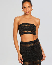 Luiz Knit Crochet Top