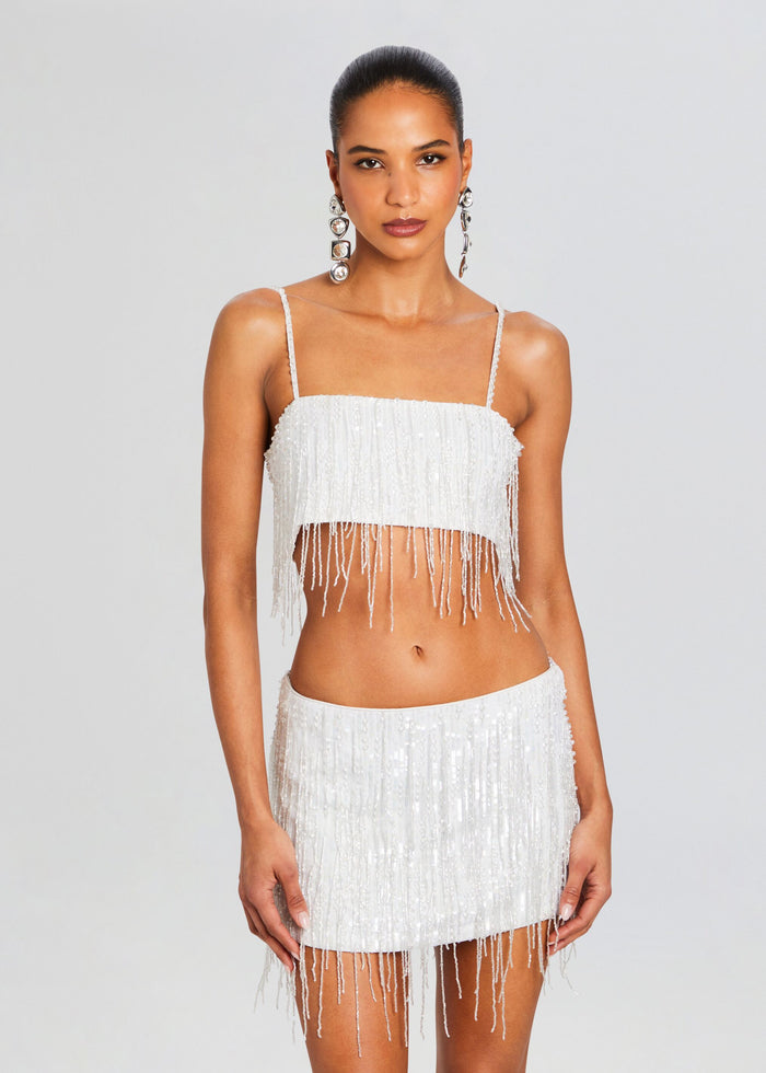 Saylor Sequin Fringe Top