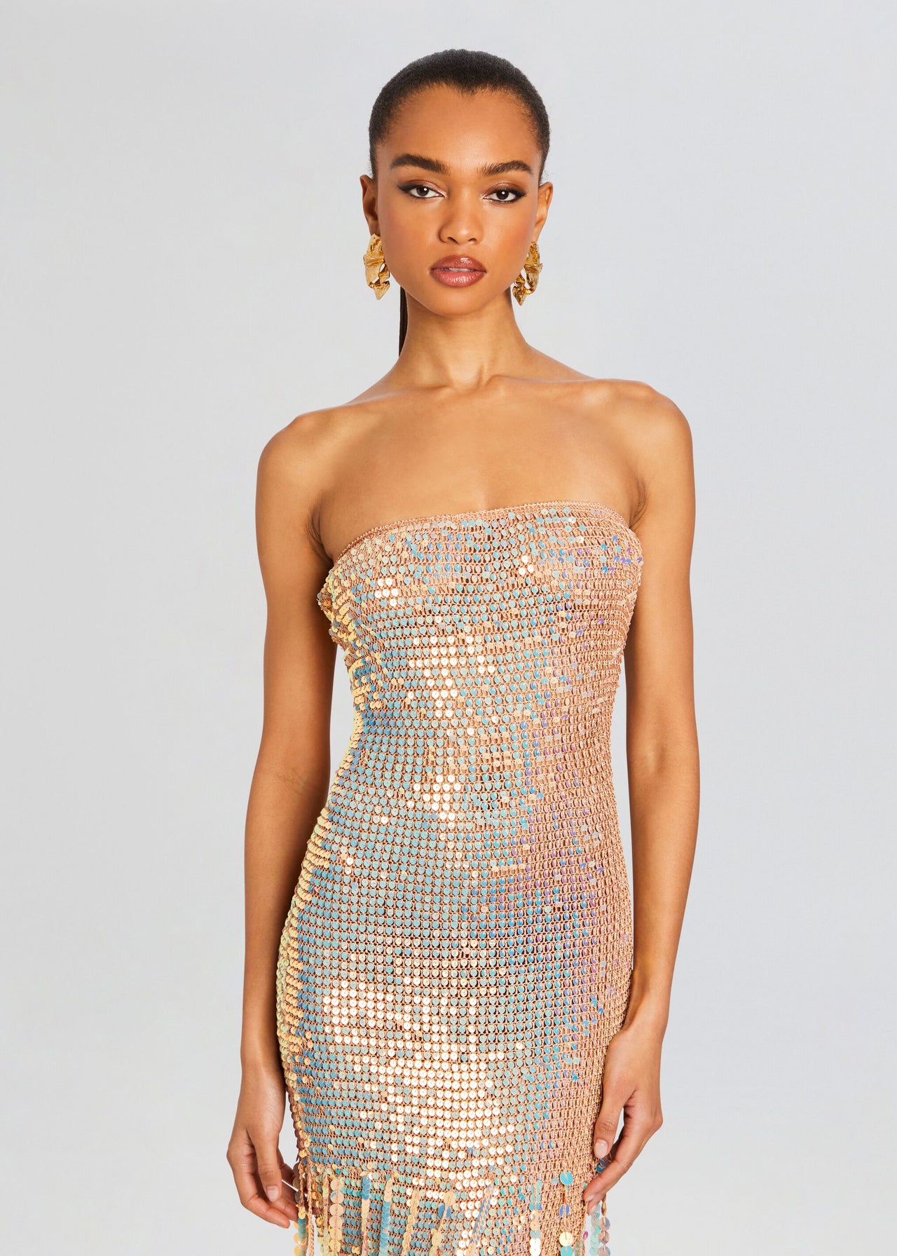 Tera Sequin Fringe Crochet Dress – Retrofete