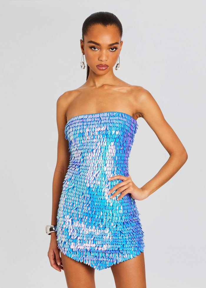 Valley Feather Sequin Dress