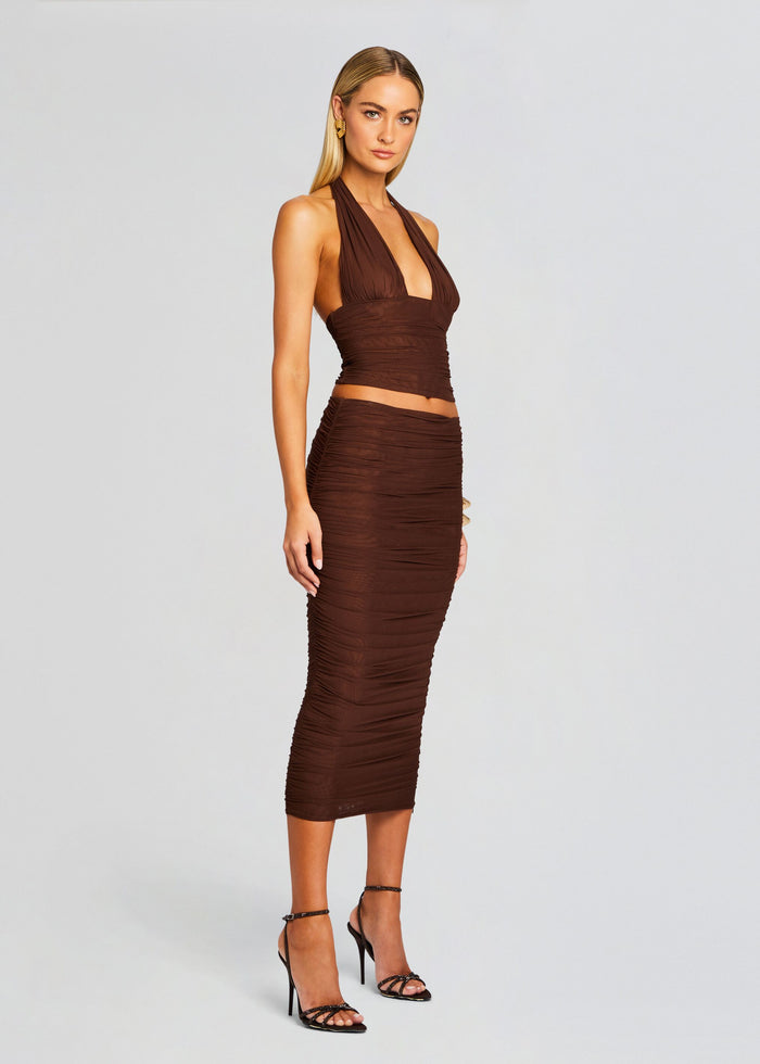 Pia Mesh Midi Skirt