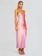 Cerith Silk Strapless Midi Dress