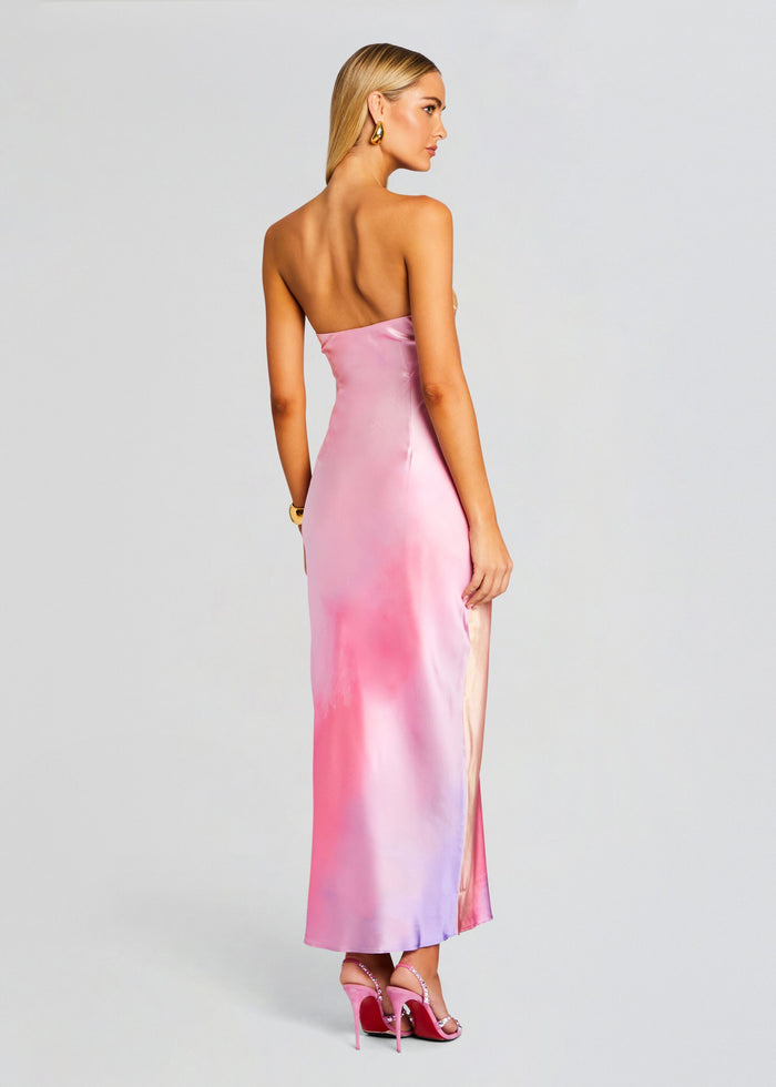 Cerith Silk Strapless Midi Dress
