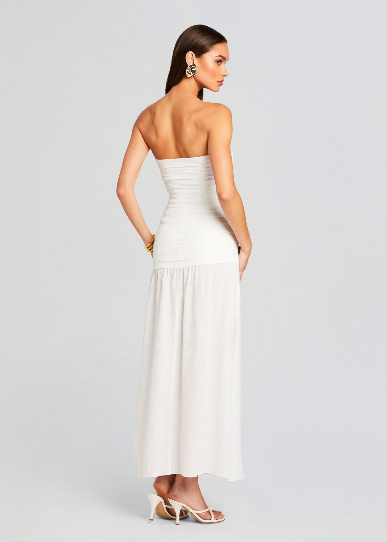 metallic clip gardenia cutout back maxi dress Gardenia Maxi Dress – Retrofete