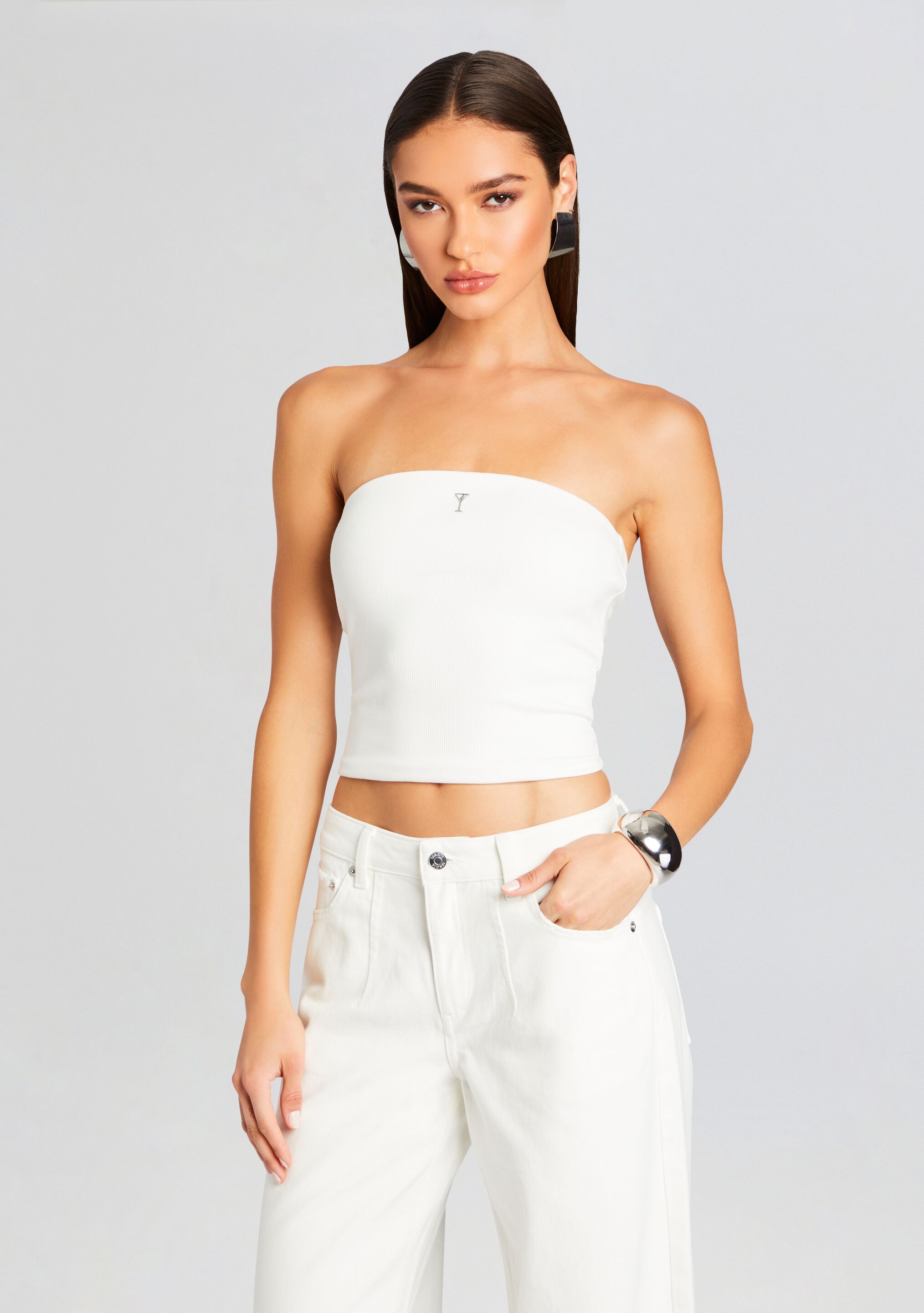 Retrofete Samantha Tube Top White