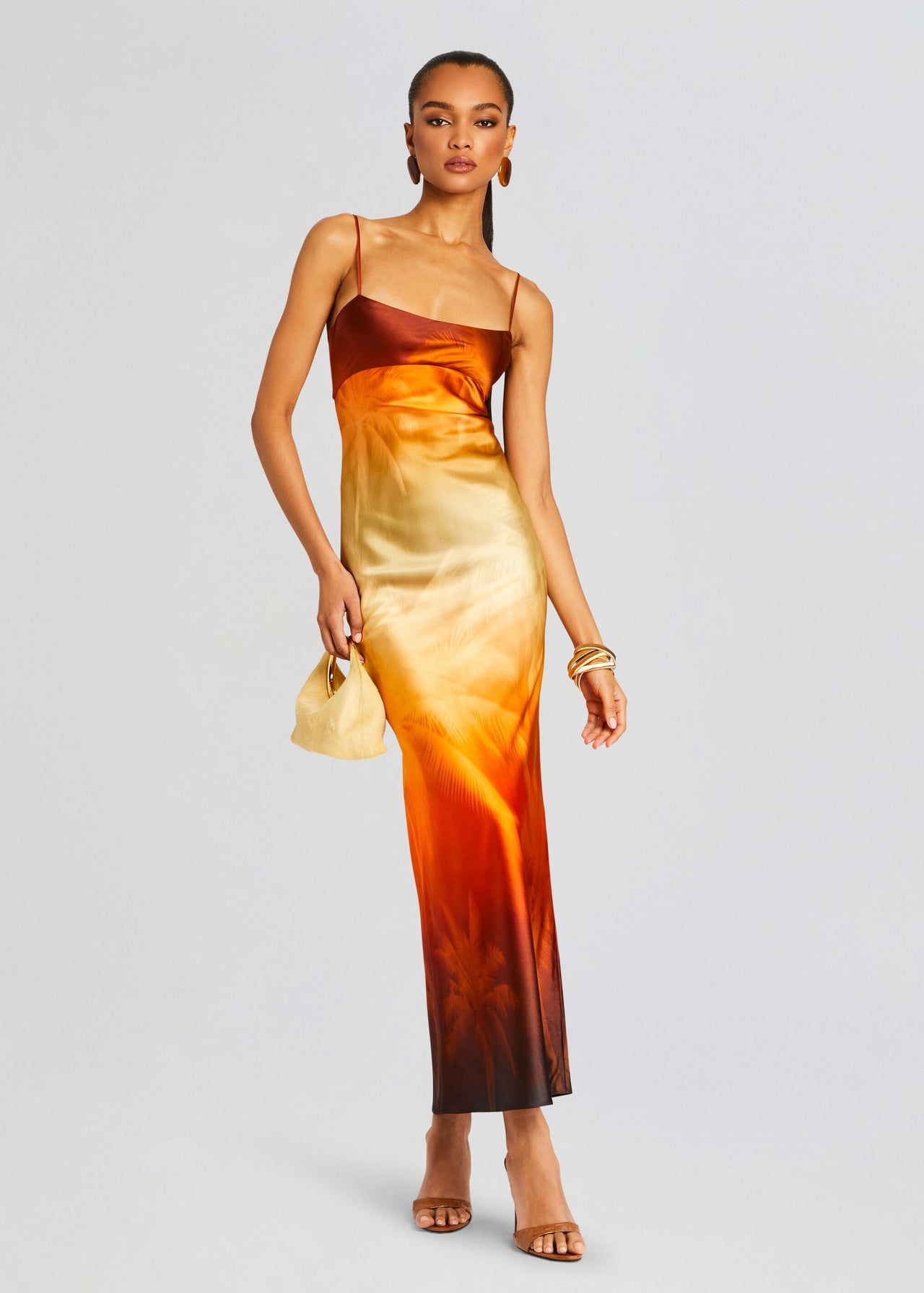 sunset silk dress Classic Silk Dress Sunset (Women)