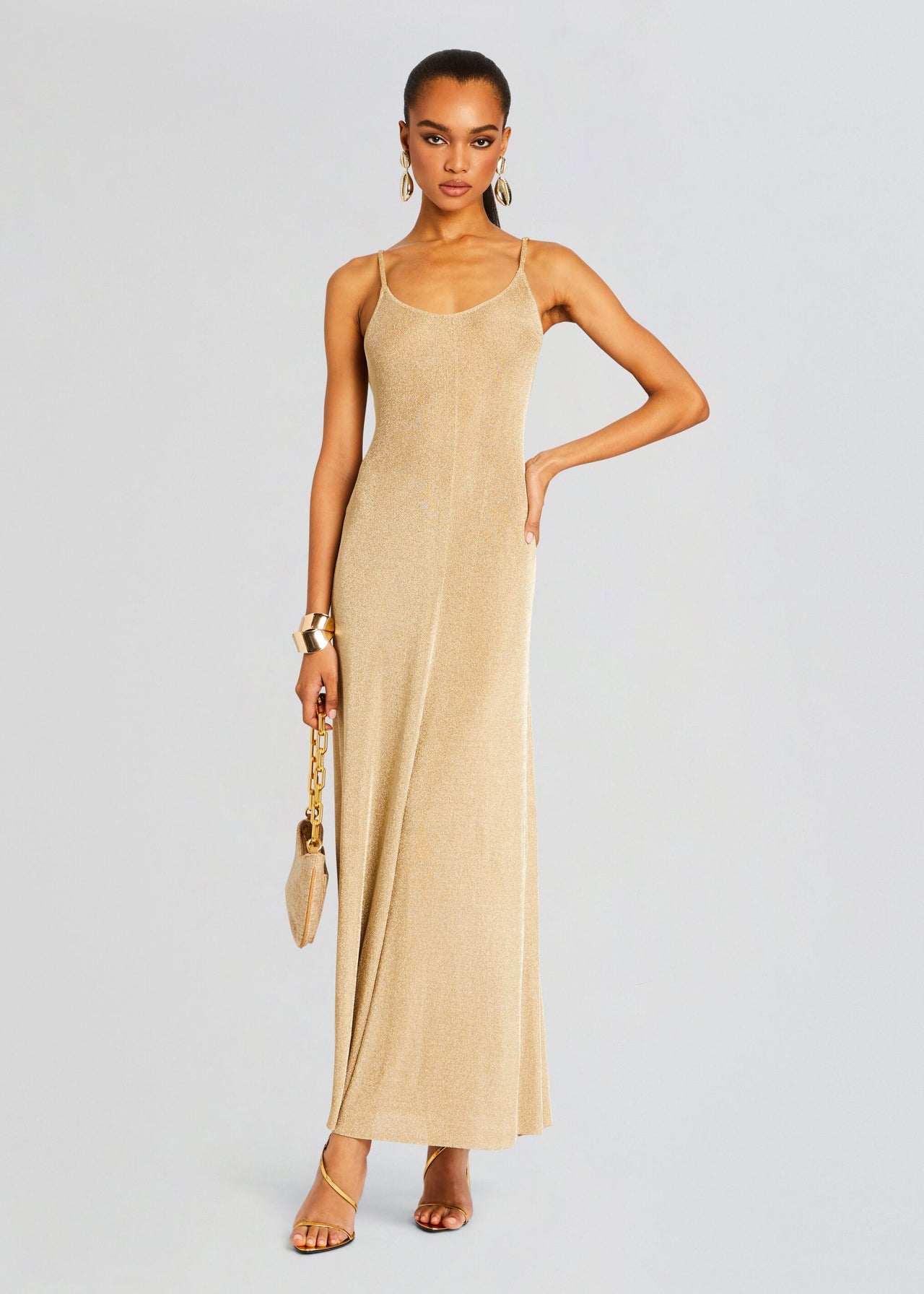 Mabeline Metallic Knit Gown Retrofete Mabeline Metallic Knit Gown Retrofete