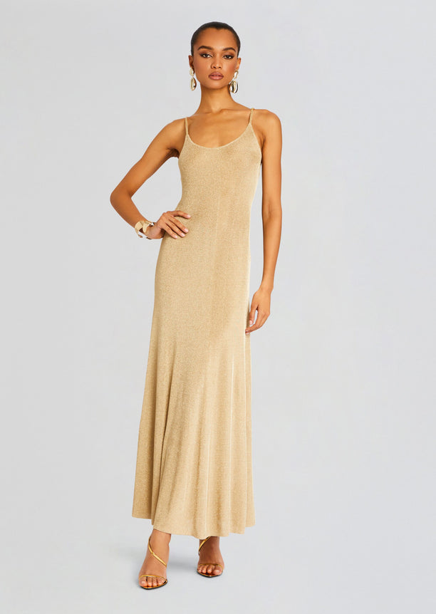 Mabeline Metallic Knit Gown