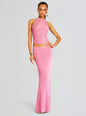 Minnie Metallic Knit Halter Top