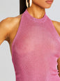 Minnie Metallic Knit Halter Top