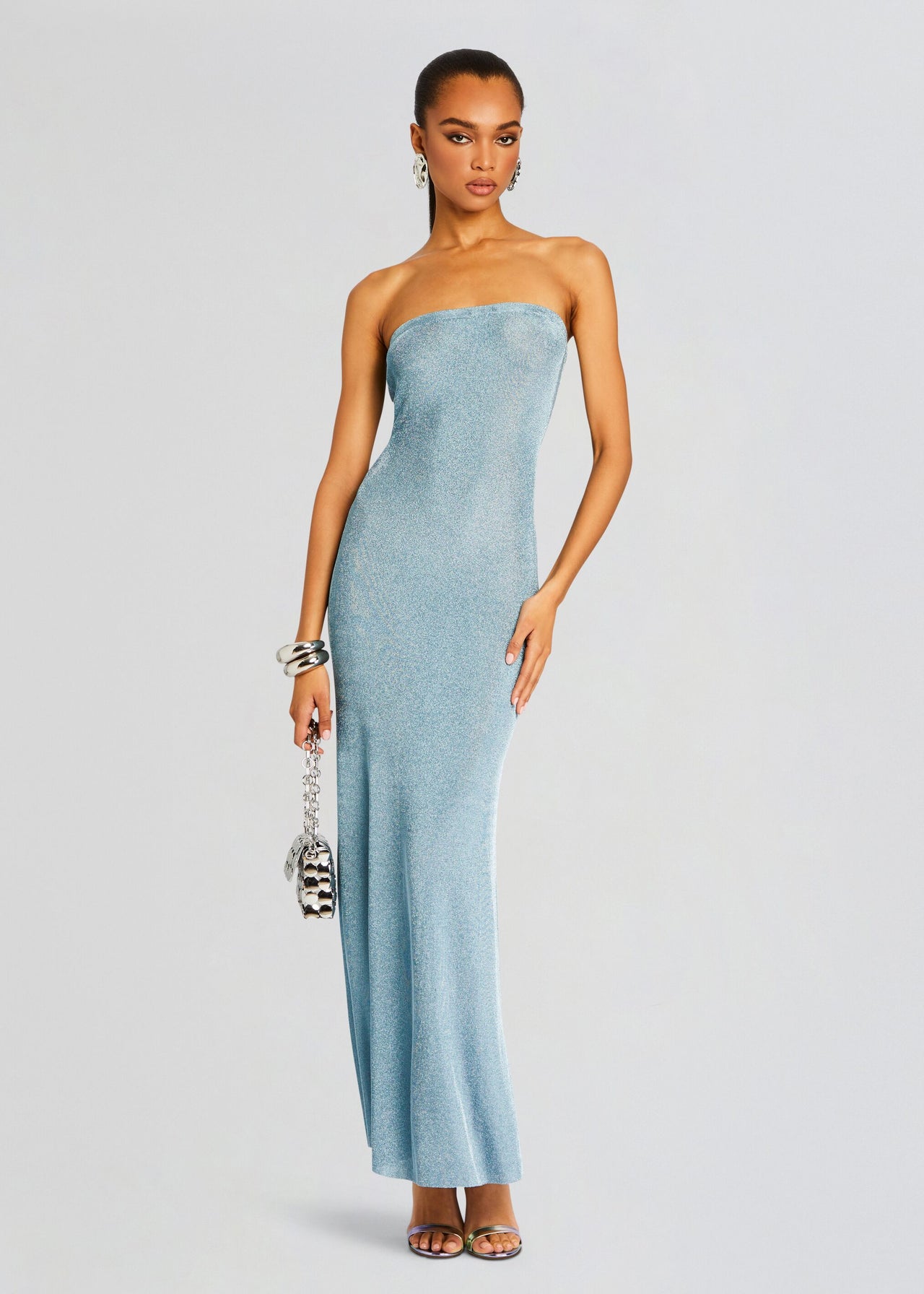 Narissa Metallic Knit Maxi Dress Retrofete Narissa Metallic Knit Maxi Dress Retrofete