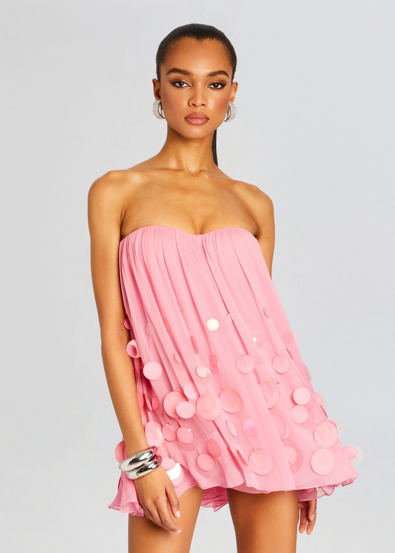 retrofete pink sparkly dress Heather Dress Retrofete