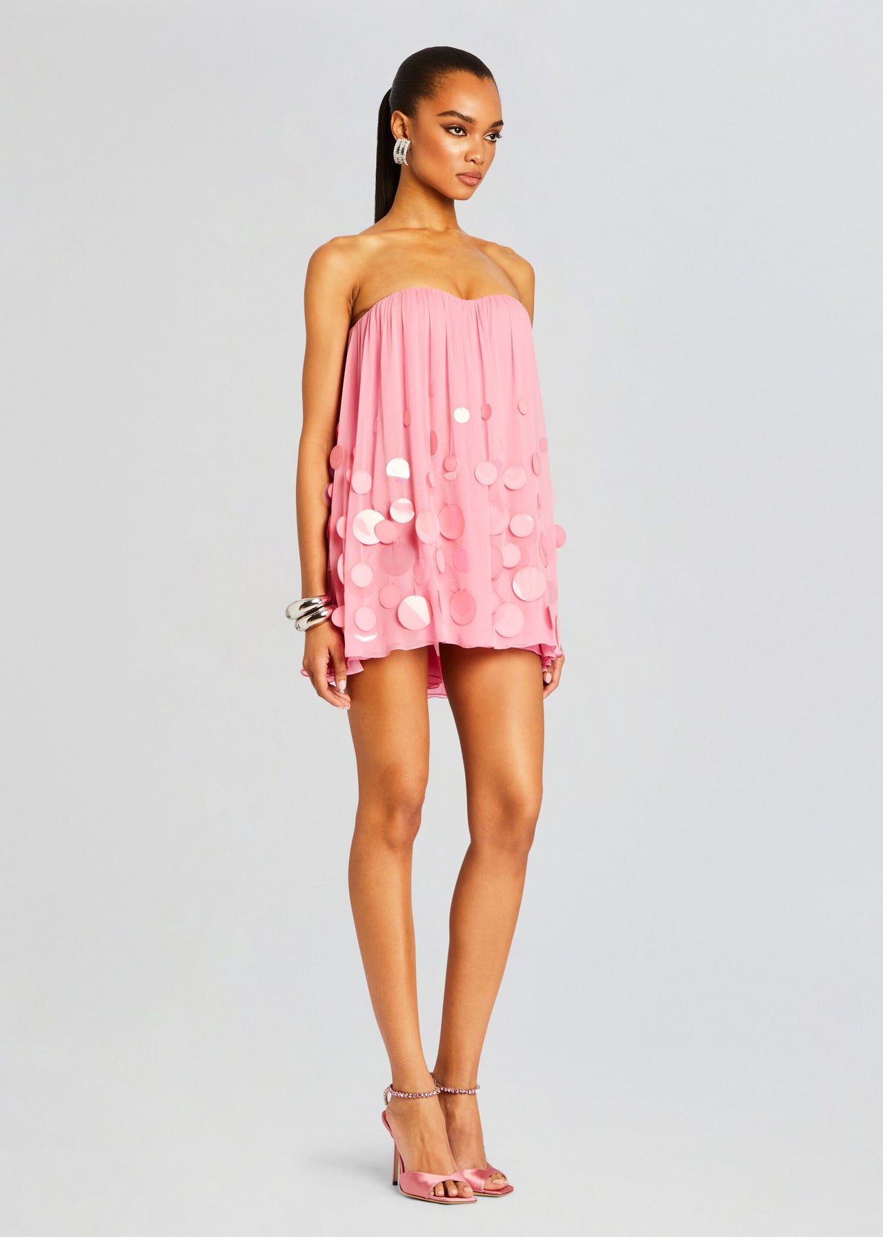 pink retrofete sequin dress Anastasia Sequin Feather Dress Retrofete
