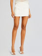 Linen White Mini Skirt