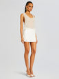 Linen White Mini Skirt