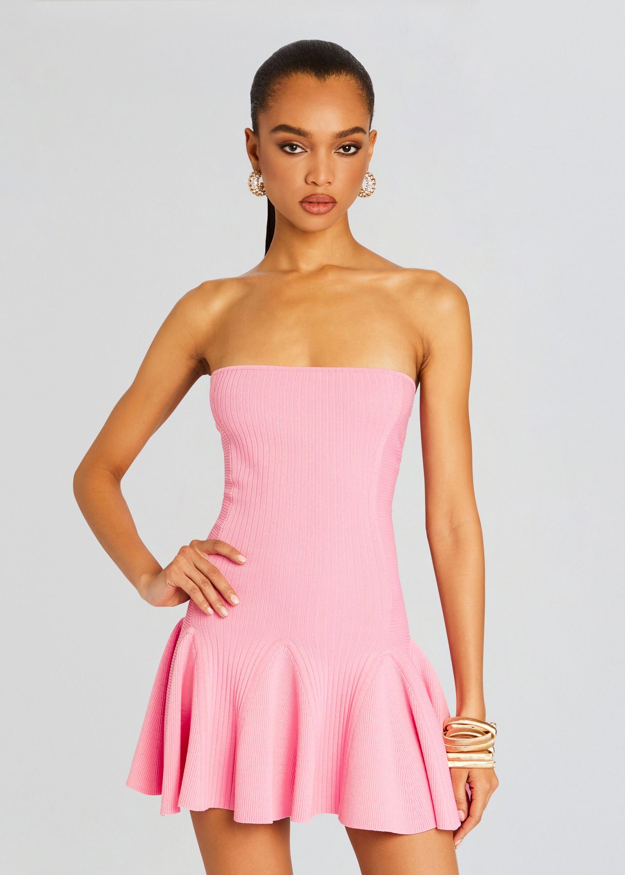 Annina Metallic Knit Dress – Retrofete