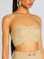 Camel Strapless Bralette