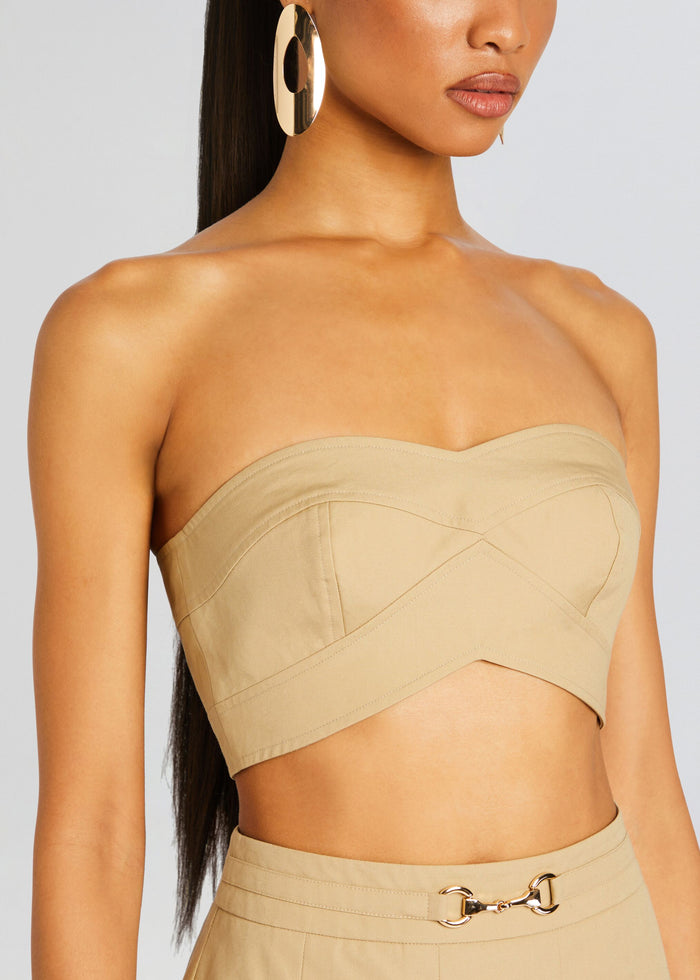 Camel Strapless Bralette