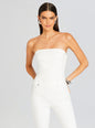 Jeanette Stretch Denim Jumpsuit