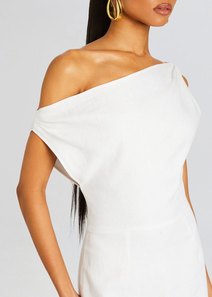 Linen Off The Shoulder Maxi