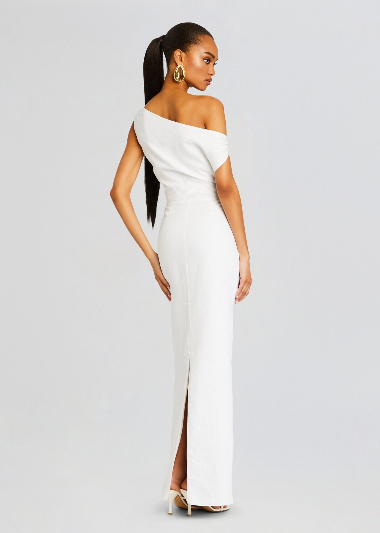 lane bryant formal evening dresses Linen Sleeveless Belted Midi Dress With Buttons – Claudio Milano main image 0