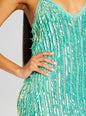 Saros Feather Sequin Crochet Dress