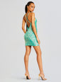 Saros Feather Sequin Crochet Dress