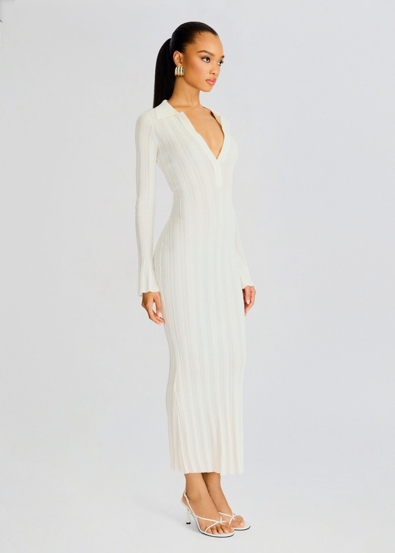 knee length dresses for ladies Claire Knit Maxi Dress in Black