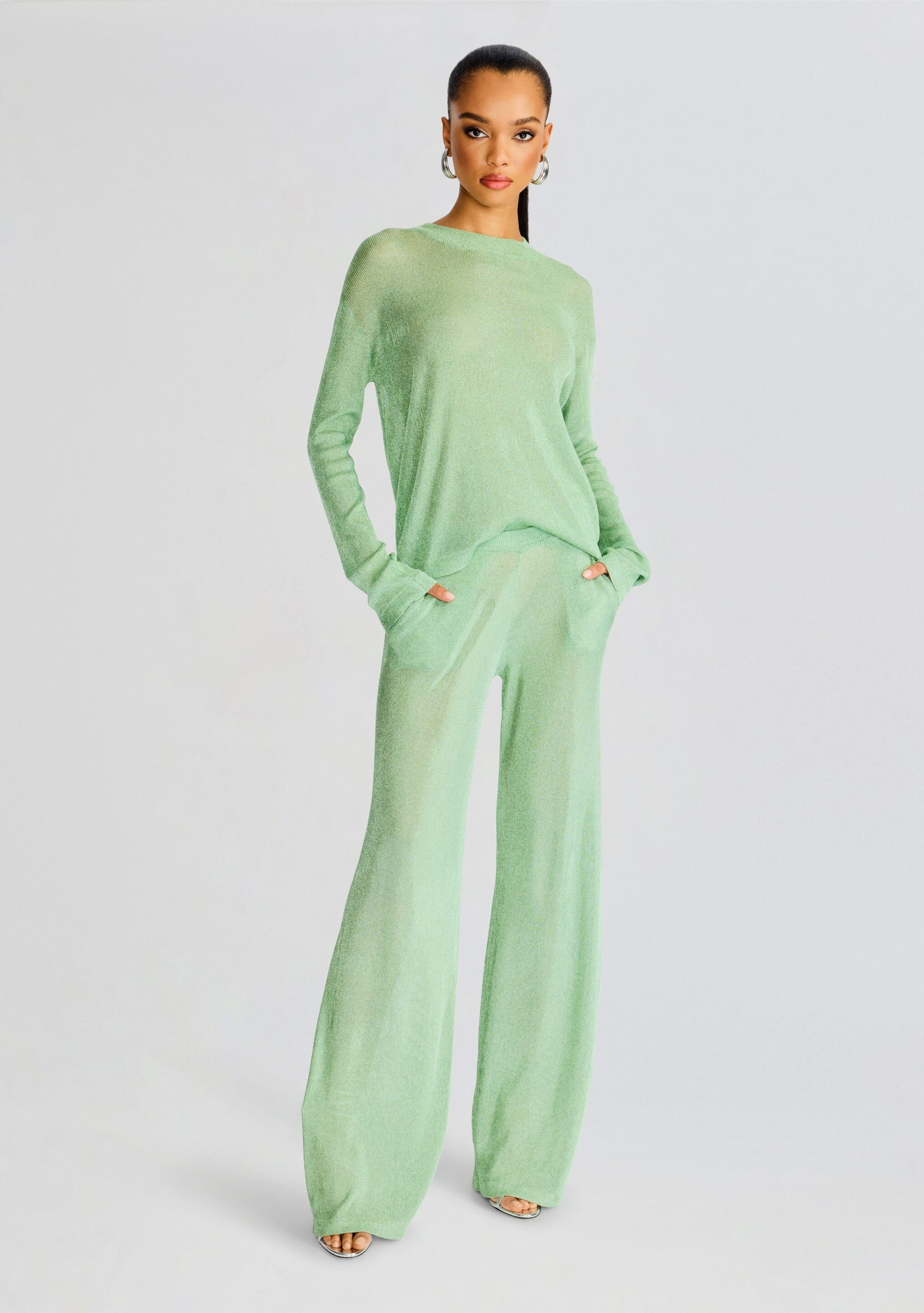Sheldon Metallic Knit Pant – Retrofete