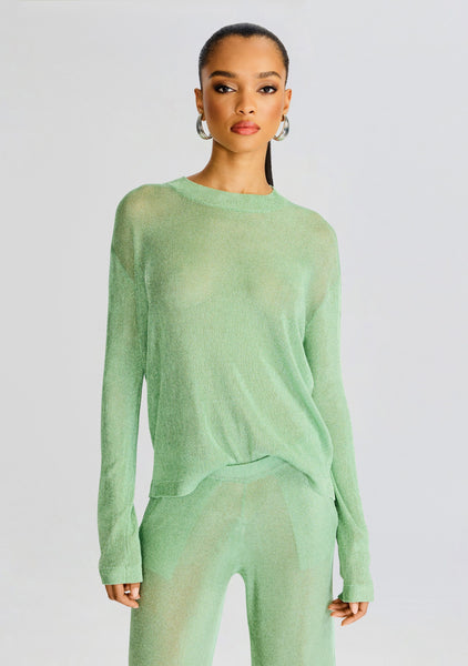 Hana Metallic Knit Top – Retrofete