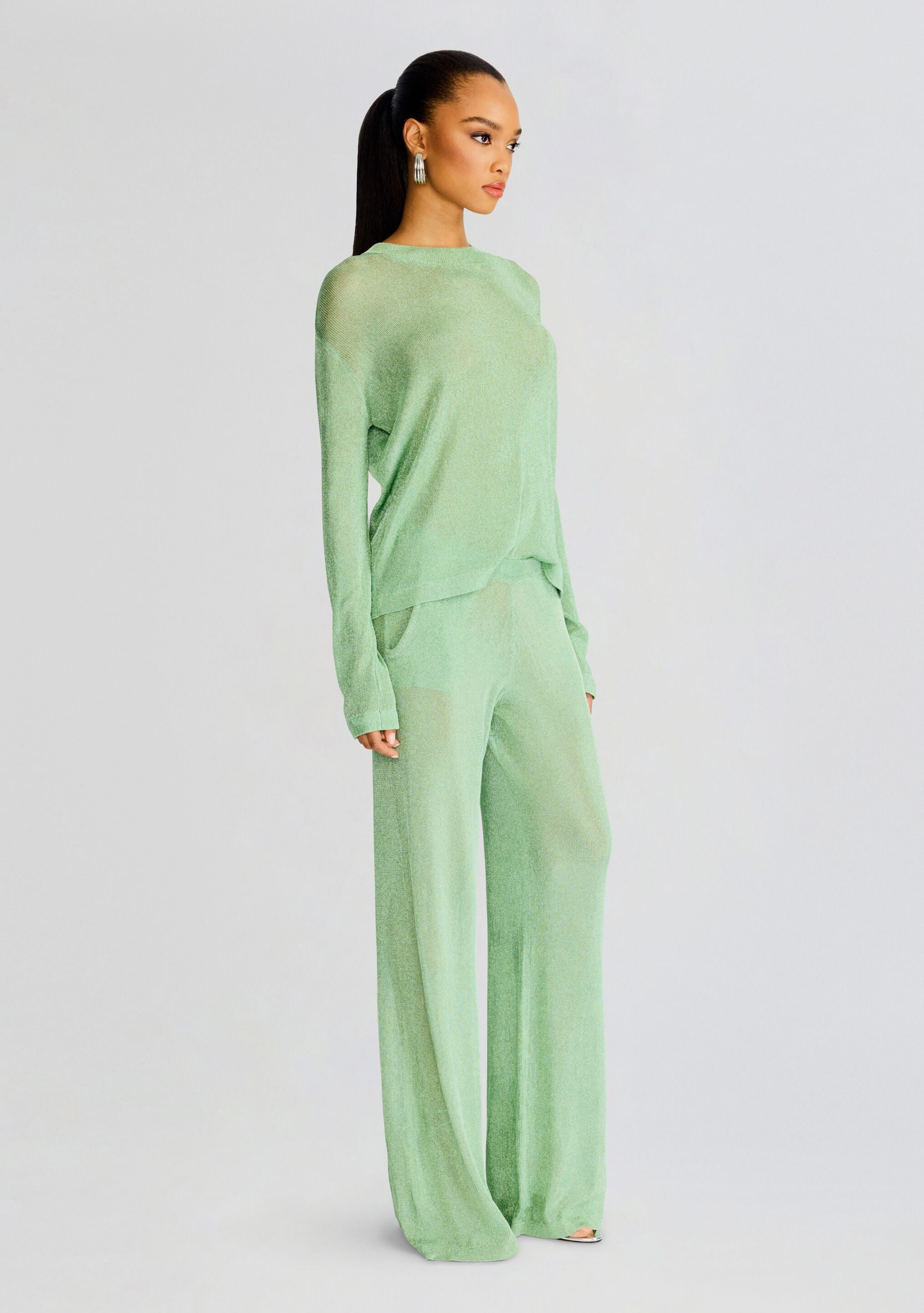 Sheldon Metallic Knit Pant – Retrofete