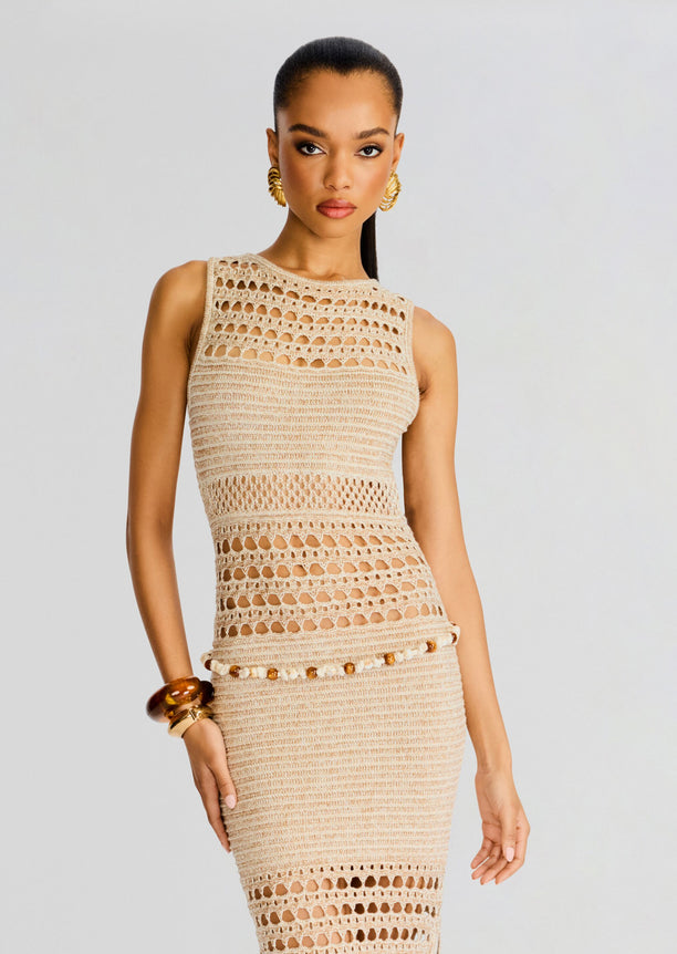 Kylan Knit Crochet Dress