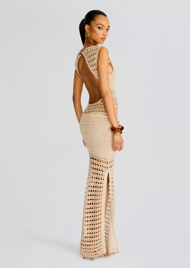 Kylan Knit Crochet Dress