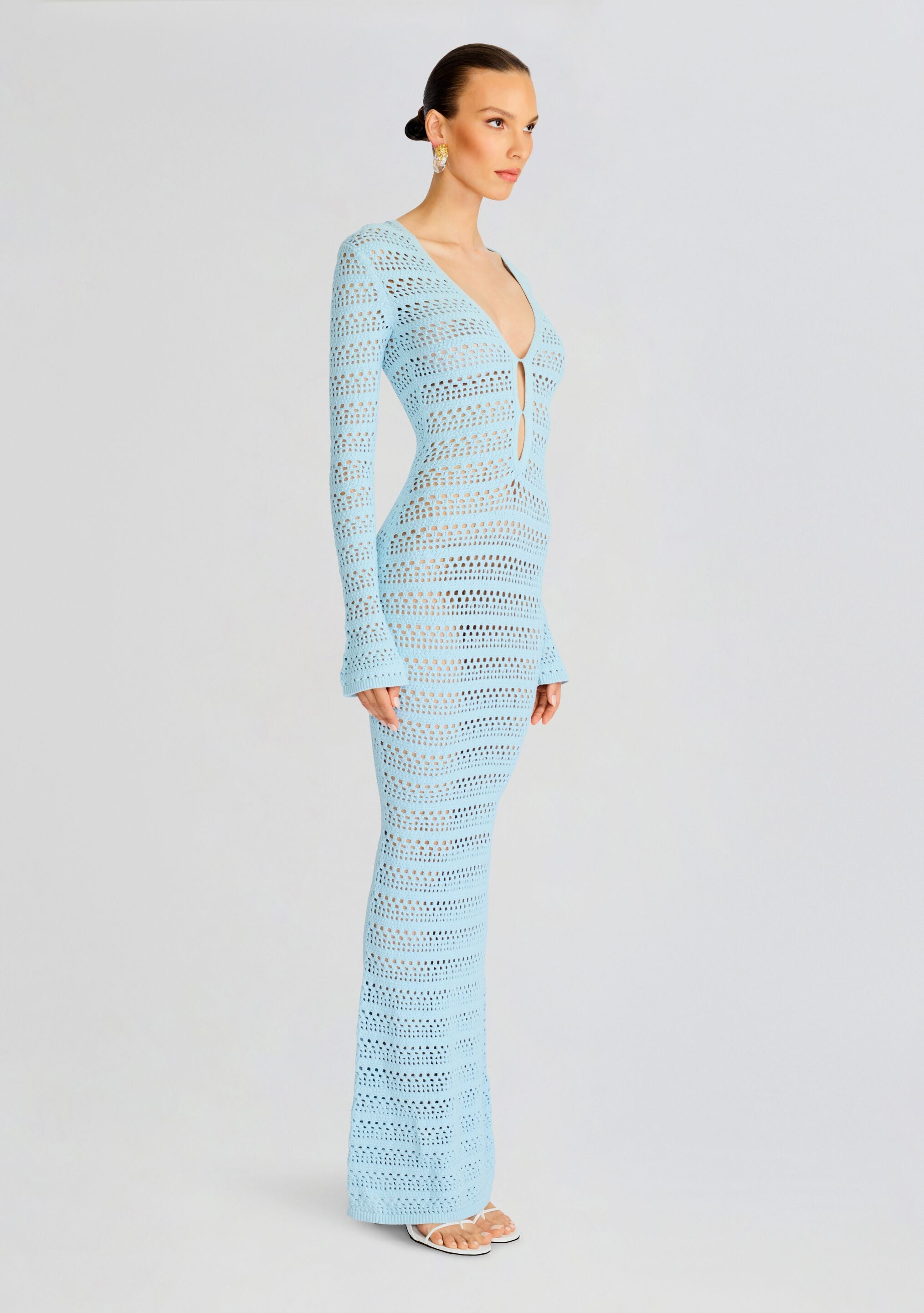 Lilith Knit Crochet Maxi Dress Retrofete