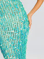 Nulla Feather Sequin Crochet Dress