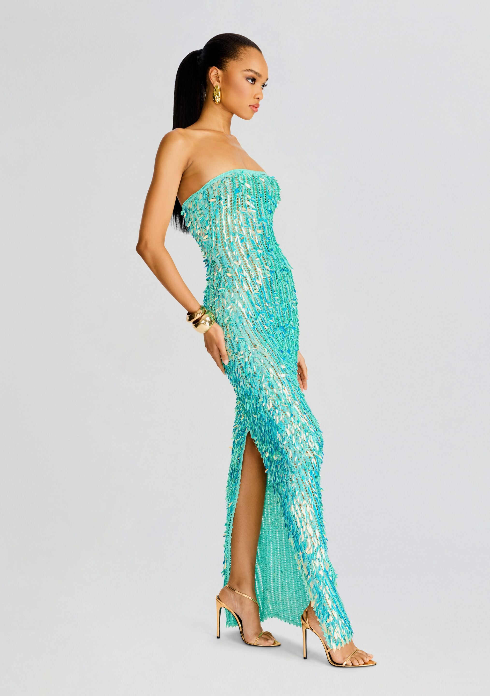 Nulla Feather Sequin Crochet Dress – Retrofete