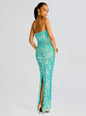 Nulla Feather Sequin Crochet Dress